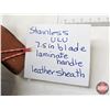 Image 8 : FerRustique Ulu Knife : Laminated Handle : c/w Leather Sheath