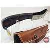 Image 2 : FerRustique Skinner Knife : Brown & Black Patterned Handle : c/w Leather Sheath