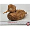 Image 1 : Wooden Duck Decoy (Consignor Tag: Hooded Merganser : Highly Detailed : By T. Perdue : 1995)