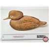 Image 9 : Wooden Duck Decoy (Consignor Tag: Hooded Merganser : Highly Detailed : By T. Perdue : 1995)