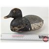Image 1 : Wooden Duck Decoy (Consignor Tag: Working Blue Bill Hen : Hollow Body : Glass Eyes : 1930s)