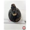 Image 3 : Wooden Duck Decoy (Consignor Tag: Working Blue Bill Hen : Hollow Body : Glass Eyes : 1930s)