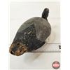 Image 6 : Wooden Duck Decoy (Consignor Tag: Working Blue Bill Hen : Hollow Body : Glass Eyes : 1930s)