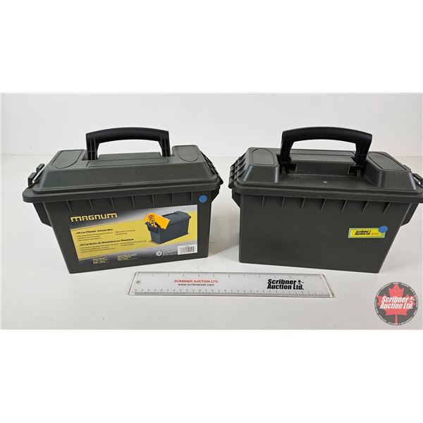 2 Magnum .30 Cal Plastic Ammo Storage Boxes