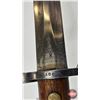 Image 2 : Bayonet : Marked VR & 6/96 : c/w Leather & Metal Scabbard