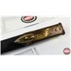 Image 9 : Socket Bayonet : Blade Stamped 2 01 : c/w Leather & Brass Scabbard
