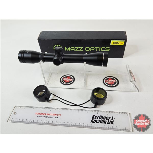 Mazz Optics 4x32 Compact Rifle Scope : c/w Lens Covers & Box