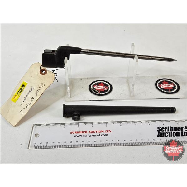 Spike Bayonet : c/w Metal Scabbard (Consignor Tag: Singer No. 4 Mk 2)
