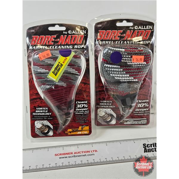 (2) Allen Bore-Nado Barrel Cleaning Ropes : .22 Calibre & 12 Gauge