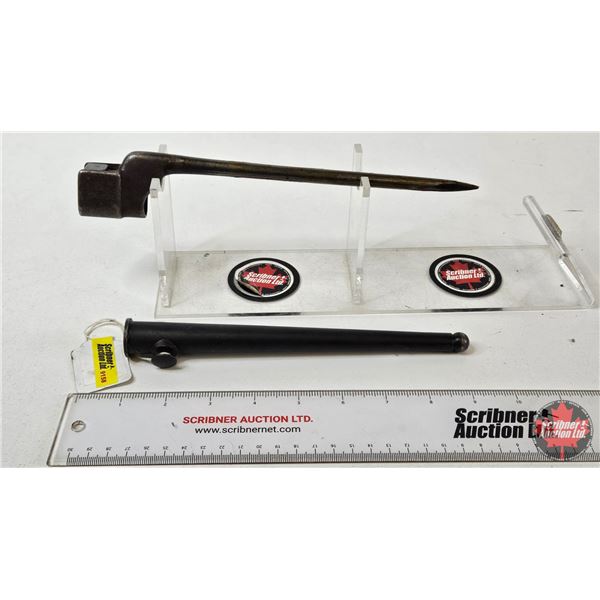 Spike Bayonet : c/w Metal Scabbard (Consignor Tag: Stevens No. 4 Mk 2)