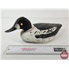 Image 1 : Wooden Duck Decoy (Consignor Tag: Goldeneye Whistler Working Decoy : Painted Eyes : 1920s)