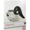Image 4 : Wooden Duck Decoy (Consignor Tag: Goldeneye Whistler Working Decoy : Painted Eyes : 1920s)