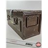 Image 3 : Military Metal Storage Chest : c/w Side Carry Handles & Hinged Lid