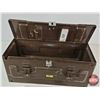 Image 5 : Military Metal Storage Chest : c/w Side Carry Handles & Hinged Lid