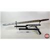 Image 1 : Damascus Pattern Sword : Wood Handle (Consignor Tag: 31 Inch Blade)