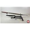 Image 3 : Damascus Pattern Sword : Wood Handle (Consignor Tag: 31 Inch Blade)
