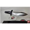 Image 3 : Stainless Survival Knife : Sawback Blade : Hollow Handle : c/w Nylon Sheath