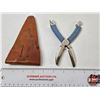 Image 4 : Solingen Fishing Multi-Tool Pliers : Blue Handles : c/w Leather Belt Pouch