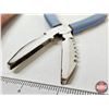 Image 5 : Solingen Fishing Multi-Tool Pliers : Blue Handles : c/w Leather Belt Pouch