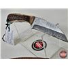 Image 3 : Damascus Pattern Hunting Knife : Textured Handle : c/w Leather Sheath