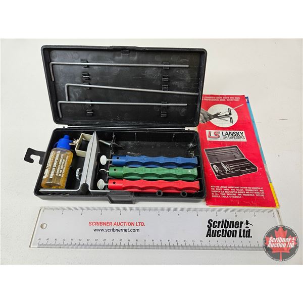 Lansky Knife Sharpening Kit : 3 Stones : c/w Case & Accessories