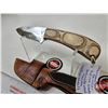 Image 5 : Skinning Knife : Laminate Wood Handle : c/w Leather Sheath