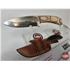 Image 6 : Skinning Knife : Laminate Wood Handle : c/w Leather Sheath