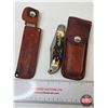Image 12 : Schrade Uncle Henry 127UH Folding Knife : c/w Leather Pouch & Honesteel Sharpener