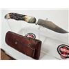 Image 9 : Schrade Uncle Henry 127UH Folding Knife : c/w Leather Pouch & Honesteel Sharpener