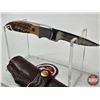 Image 2 : CRKT Brow Tine 2860 Hunting Knife : c/w Leather Sheath