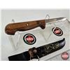 Image 2 : Frosts Mora Stainless Steel Knife : Wood Handle : c/w Sheath