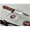 Image 3 : Frosts Mora Stainless Steel Knife : Wood Handle : c/w Sheath