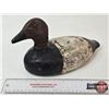 Image 2 : Wooden Duck Decoy (Consignor Tag: Canvasback Drake Working Decoy : Tack Eyes : 1920s)