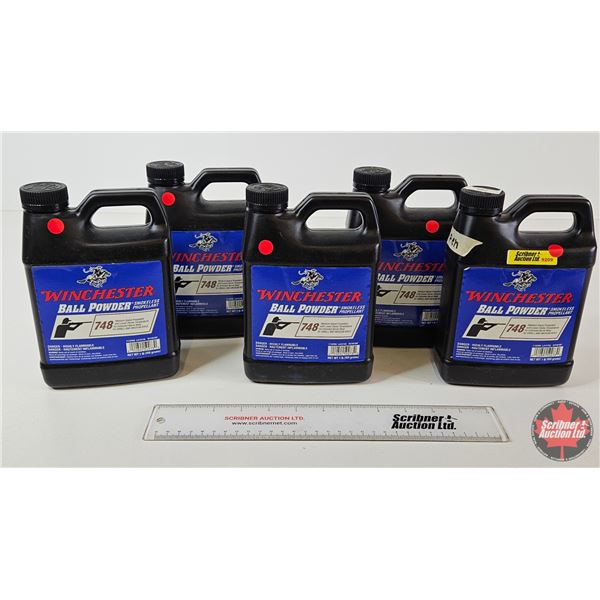 Winchester 748 Smokeless Ball Powder : 5 Containers