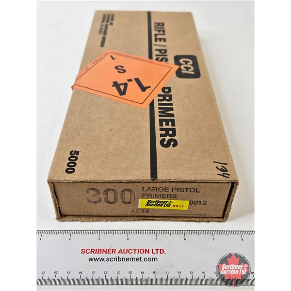 CCI No. 300 Large Pistol Primers : Carton Marked 5,000