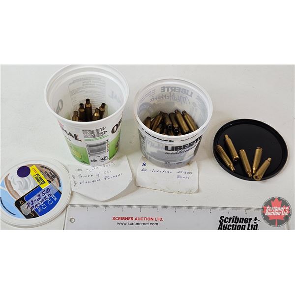 BRASS : .22-250 Rem : Primed & Unprimed Cases