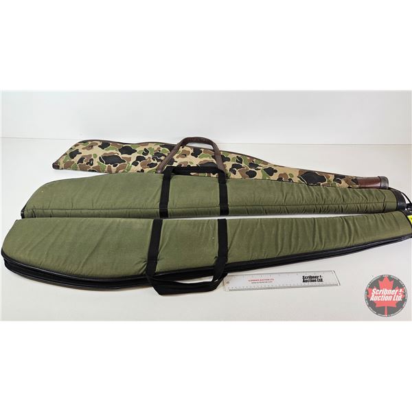 (3) Kolpin Soft Gun Cases : 2 Green & 1 Camo