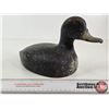 Image 5 : Wooden Duck Decoy (Consignor Tag: Blue Bill Drake Working Decoy : c. 1930)