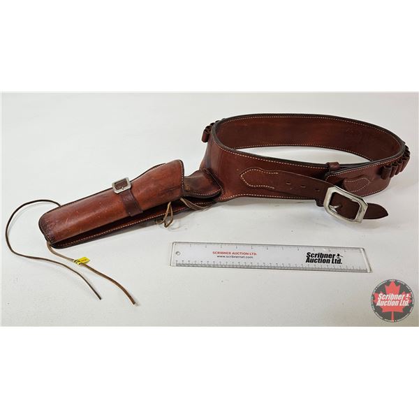 Bianchi Leather Cartridge Belt & Holster : .44/.45