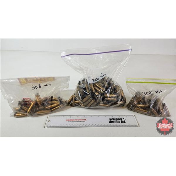 BRASS : .308 Winchester : 3 Bags of Empty Fired Cases