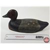 Image 10 : Wooden Duck Decoy (Consignor Tag: Red Head Drake : Hollow Working Decoy : Glass Eyes : 1940s)