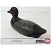 Image 9 : Wooden Duck Decoy (Consignor Tag: Red Head Drake : Hollow Working Decoy : Glass Eyes : 1940s)
