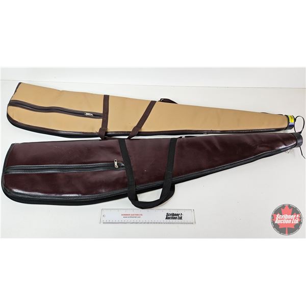 (2) Soft Gun Cases : Tan & Burgundy
