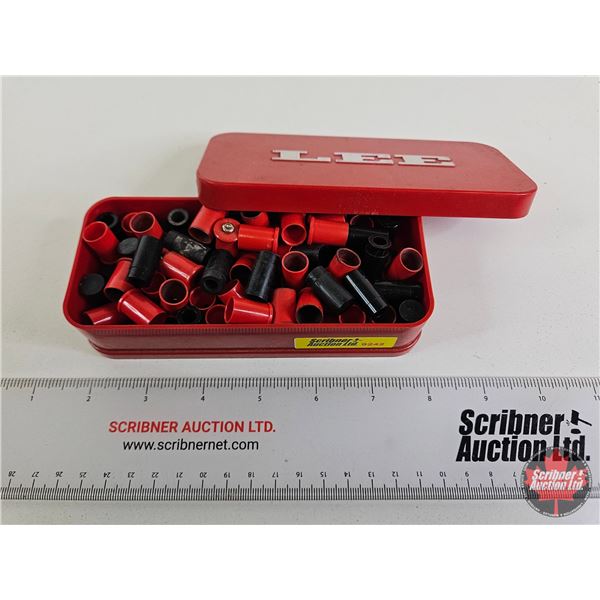 Assorted Reloading Die Storage Caps & Plugs : c/w Lee Box