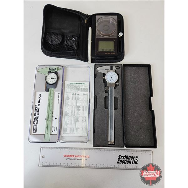 (2) Dial Calipers & Digital Jewelry Scale : Includes RCBS
