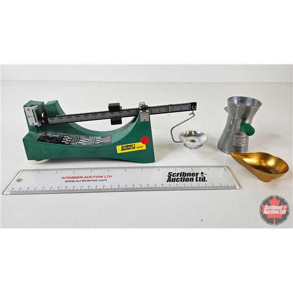 RCBS 5-0-5 Beam Scale : c/w Powder Trickler & Pan