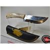 Image 3 : Skinning Knife : Polished Bone Handle : c/w Leather Sheath