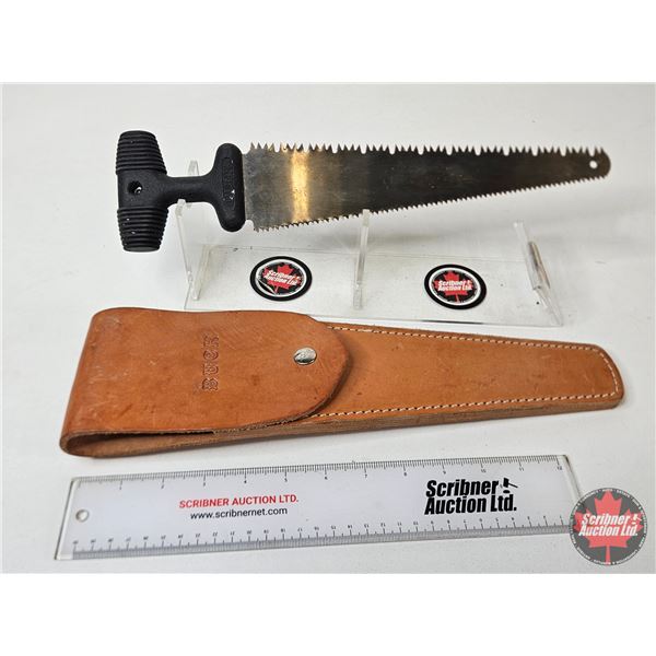 Buck Double-Edged Hunting Saw : c/w Leather Sheath