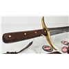Image 3 : Damascus Pattern Sword : c/w Tooled Leather Sheath