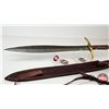 Image 6 : Damascus Pattern Sword : c/w Tooled Leather Sheath